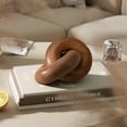 thumbnail image 3 of EOSAHR Decorative Pine Wood Knot Decor – Farmhouse 2-Link Wooden Chain Link Decor for Coffee Table, Side Table & Book Shelf – Simple Modern Home Décor Accents for Spaces (Brown), 3 of 6