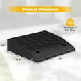 thumbnail image 2 of Gymax 2 Pack Rubber Curb Ramp w/ 6800 LBS Load Capacity 4.5'' Raised Height Wheelchairs, 2 of 10