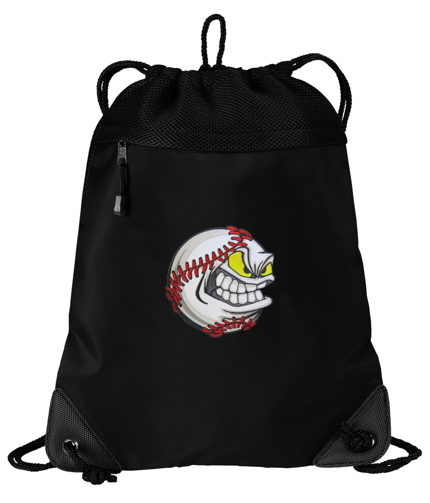 Baseball Drawstring Bag Baseball Cinch Packs Unique Mesh & Microfiber