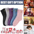 thumbnail image 6 of 5 Pairs Womens Fuzzy Slipper Socks Super Soft Microfiber Fluffy Cozy Winter Warm Fuzzy Crew Socks, 6 of 6