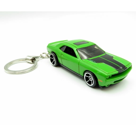 Keychain 2008 '08 Dodge Challenger SRT8 Green Car Rare 1:64 Diecast Key Ring