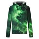 thumbnail image 2 of Ceisia Lightning Nebula Print Hooded Top Men's Slim Fit Long Sleeve UV Protective Face Mask Shirt Green L Gifts, 2 of 5