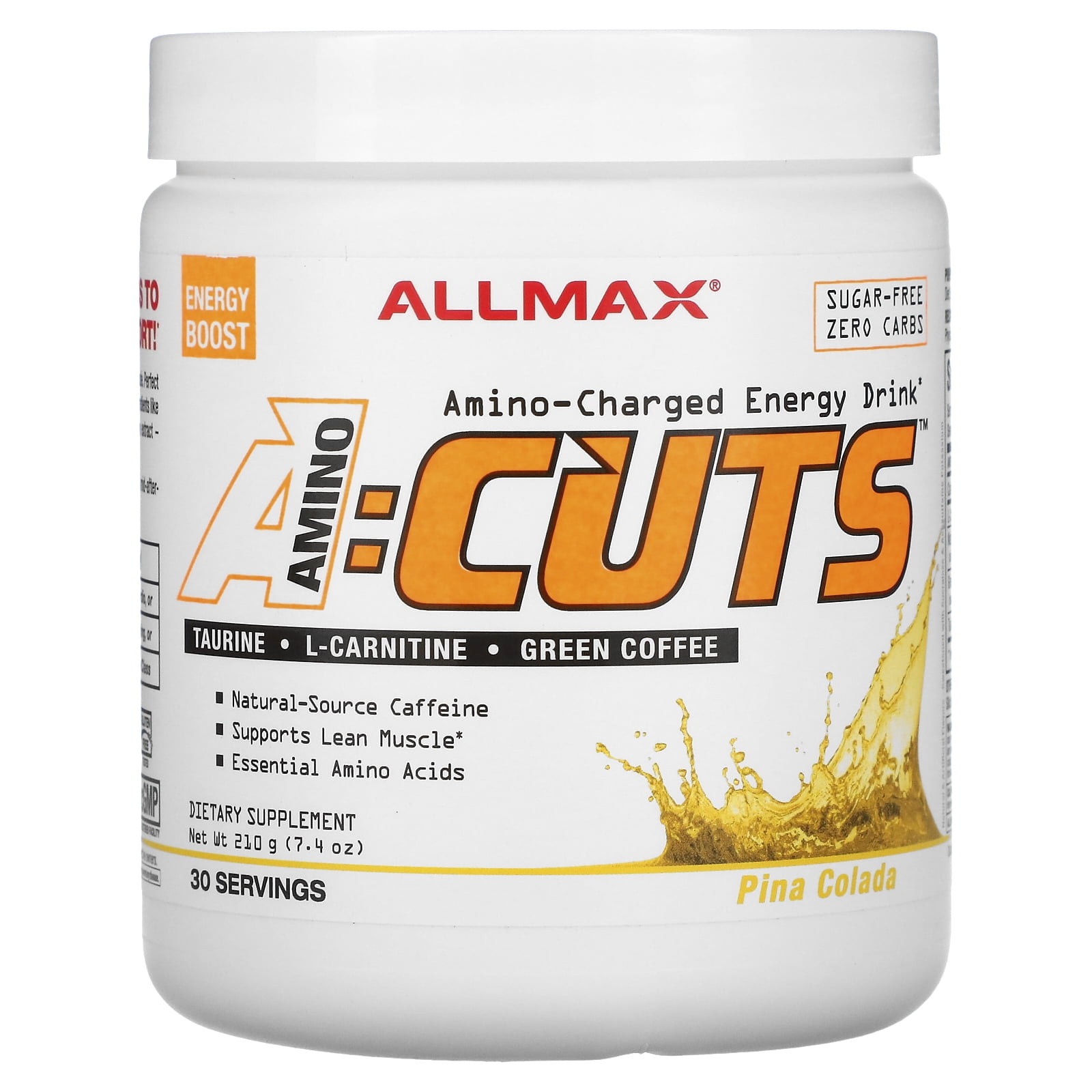 AllMax Amino Cuts Amino Acids Powder, Pina Colada, 30 Servings
