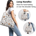 thumbnail image 2 of 5 Pack Foldable Shopping Bag,Trick or Treat Halloween Pattern Reusable Grocery Bags with Pockets,Large Reusable Tote Bags with Handles Waterproof & Lightweight, 2 of 6