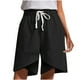 thumbnail image 1 of ICHUANYI Clearance Women's Lightweight Shorts Casual Short Short Pants Elastic Waist Drawstring Comfy Shorts(Black, M) ICHUANYI WER2023080908983, 1 of 6