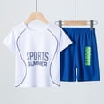 thumbnail image 2 of Emy Dola Multi-Colors Toddler Boys Outfits Short Sleeve Suit Summer Sports Suit Girls Basketball T Shirt + Shorts Football Suit Sets Outfits,2-Piece,, 2 of 8
