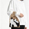 thumbnail image 2 of Unique Bargains 1 Pc Knitted Wrist Bag Portable Animal Pattern Gift Bag Coffee Color, 2 of 5