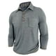 thumbnail image 4 of Blusa y camisa de manga larga con cuello vuelto para hombre, informal, a la moda, de color liso, transpirable, de manga larga, con cuello vuelto, de poliéster., 4 of 5