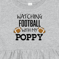 thumbnail image 4 of Inktastic Watching Football with My Poppy Girls Baby Dress, 4 of 5