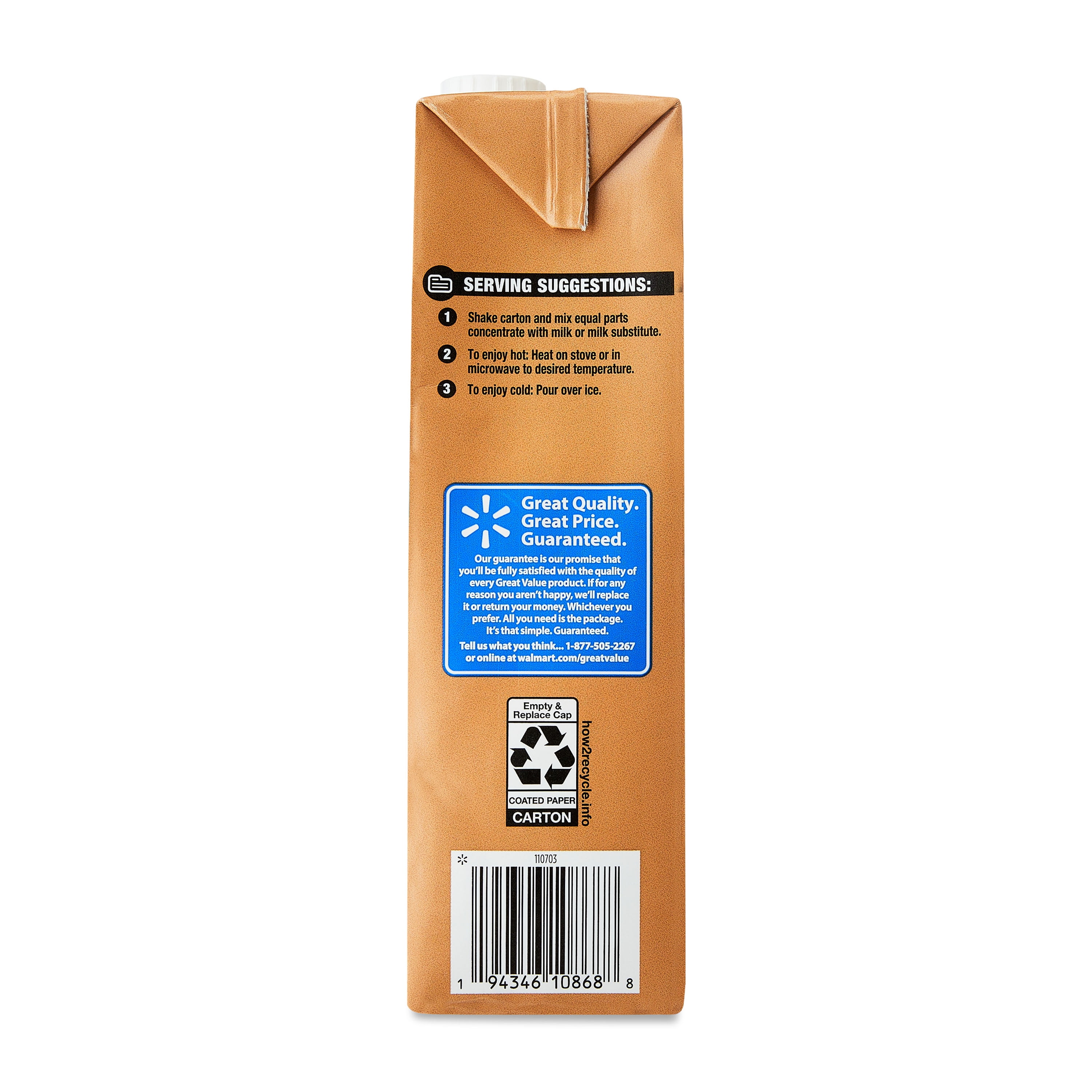 Great Value Lite Chai Latte Tea Concentrate, 32 fl oz