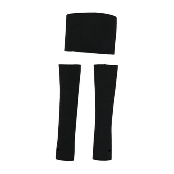 MERIGLARE 1:6 Ensemble de Haut Tube pour Femmes, Cosplays, Manches de Haut Tube pour Figurine Articulée de 12 Pieds' Noire