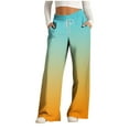 thumbnail image 3 of Striped Printed Wide Leg Pants Women, Drawstring Elastic Waist Loose Fit Casual Trousers with Pockets, Fashionable Lounge Palazzo Pants for Daily Wear, Birthday Gifts for Women, 3 of 9