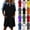 Black, variant on Women's Fashion Casual Solid Color Pocket Short Sleeve Turndown Collar Dress Red M