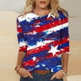 thumbnail image 5 of SCSAlgin Womens 3/4 Sleeve T-Shirts Crew Neck 4th of July Summer Graphic Tee Tops, 5 of 5