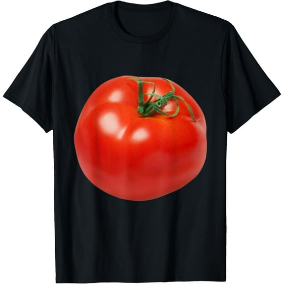 Tomato Halloween Costume Red Ripe Food Fruit Green Stem T-ShirtPure cotton short-sleeved shirts for both men and women