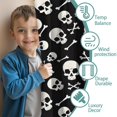 thumbnail image 3 of Blackout Kids Curtains,Halloween Skull Crossbones Pattern Childrens Insulated Curtains Set Of 2,Bedroom Essentials,Toddler Room Decor 42"x54", 3 of 5