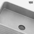 thumbnail image 5 of VIGO Cadman Gray Concreto Stone Fluted Rectangular Bathroom Vessel Sink with Apollo Faucet and Pop-Up Drain in Brushed Nickel-VGT2101, 5 of 14