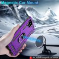 thumbnail image 6 of Samsung Galaxy A42 5G Case, with HD Screen Protector, Dual Guard Protection Series Case with Portable Magnetic Ring Stand for Samsung A42 5G, Purple, 6 of 8