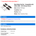 thumbnail image 2 of Rear Brake Pad Set - Compatible with 2005, 2008 - 2015 Nissan Xterra 2009 2010 2011 2012 2013 2014, 2 of 2