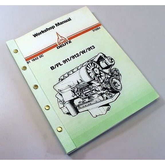 DEUTZ F2L912 F2L912W F3L912 DIESEL ENGINE SERVICE REPAIR WORKSHOP MANUAL SHOP