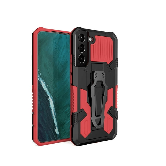 Allytech Galaxy A25 5G Case Stand, Military Grade Protection Compatible with Magnetic Car Mount Anti-slip Back Bucket Shockproof Case for Samsung Galaxy A25 5G - Red