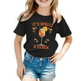 thumbnail image 1 of MEZZALL T-Shirt Classique pour Filles Tout-Petits, Imprimé Lettre, Manches Courtes, Col Rond, 5-6 Ans, 1 of 4