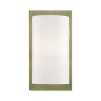 50860-01 Livex Lighting Meridian - 1 Light Wall Sconce in Modern Style - 6 Inches wide by 11 Inches high-Antique Brass Finish