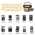 thumbnail image 5 of 2 Pack 10-12 Cup Coffee Filters, Stainless Steel Dishwasher Safe Replacement, 5 of 5