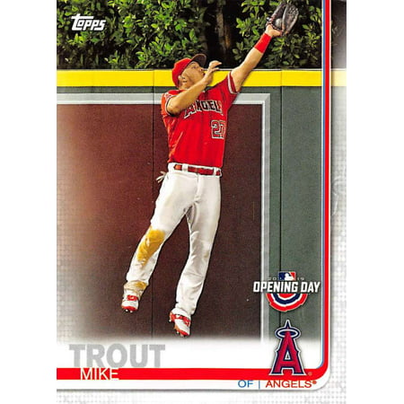 2019 Topps Opening Day #24 Mike Trout Los Angeles Angels Baseball (Best Cookies In Los Angeles 2019)