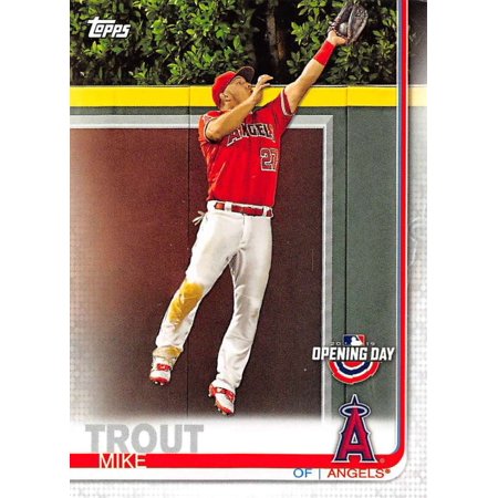 2019 Topps Opening Day #24 Mike Trout Los Angeles Angels Baseball (Best Burgers In Los Angeles 2019)
