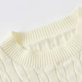 thumbnail image 5 of Babcutegg Kid Boys Sweaters Pullover Soild Color Crew Neck Warm Tops for Girls Beige, 5 of 9
