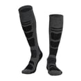 thumbnail image 1 of Calcetines de lana para senderismo Unisex Invierno Absorción de impactos para exteriores (gris oscuro negro), 1 of 4