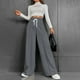 thumbnail image 1 of WILLBEST Pantalones Casuales de Mujer de Cintura Alta, Versátiles, Cómodos y de Pierna Ancha para Otoño E Invierno. Extra Grande, 1 of 8