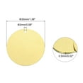 thumbnail image 2 of Uxcell 40pcs Brass Round Stamping Blank DIY Label Tags 35mm for Craft, Pendant Decoration, 2mm Single Side Hole, 2 of 6