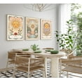 thumbnail image 4 of 3pcs Sun And Moon Celestial Canvas wall art Tarot Astrology Paintings Pictures Wall Decor Boho Lotus Floral Posters Prints Artwork for Living Room Bedroom Dorm Apartment Home Unframed, 4 of 6