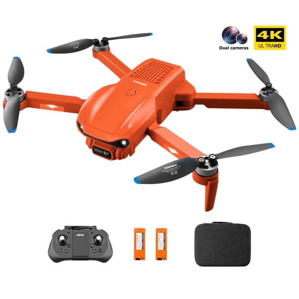 GPS Drone 4K Cámara 3D Flips Plegable RC Quadcopter con 2 baterías (naranja) Ehuebsd libre de BPA