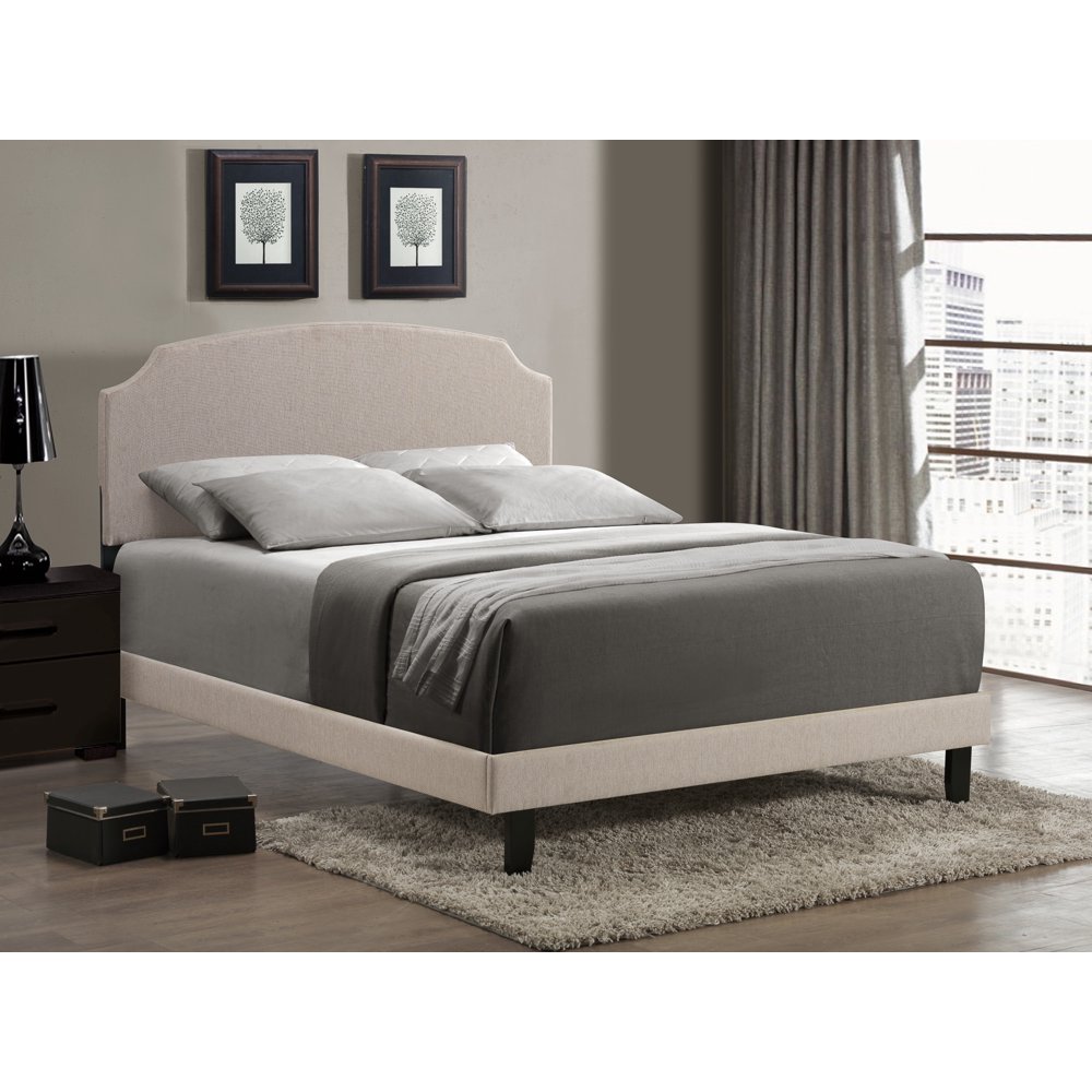Hillsdale Furniture Lawler Queen Upholstered Bed, Cream