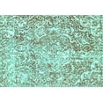 thumbnail image 1 of Ahgly Company Machine Washable Indoor Rectangle Abstract Turquoise Blue Modern Area Rugs, 5' x 7', 1 of 4