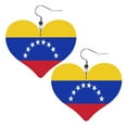 thumbnail image 6 of Heart Earrings Venezuelan Flag Dangling Heart Drop Earrings For Women Love Dangle Earrings Gift, 6 of 6