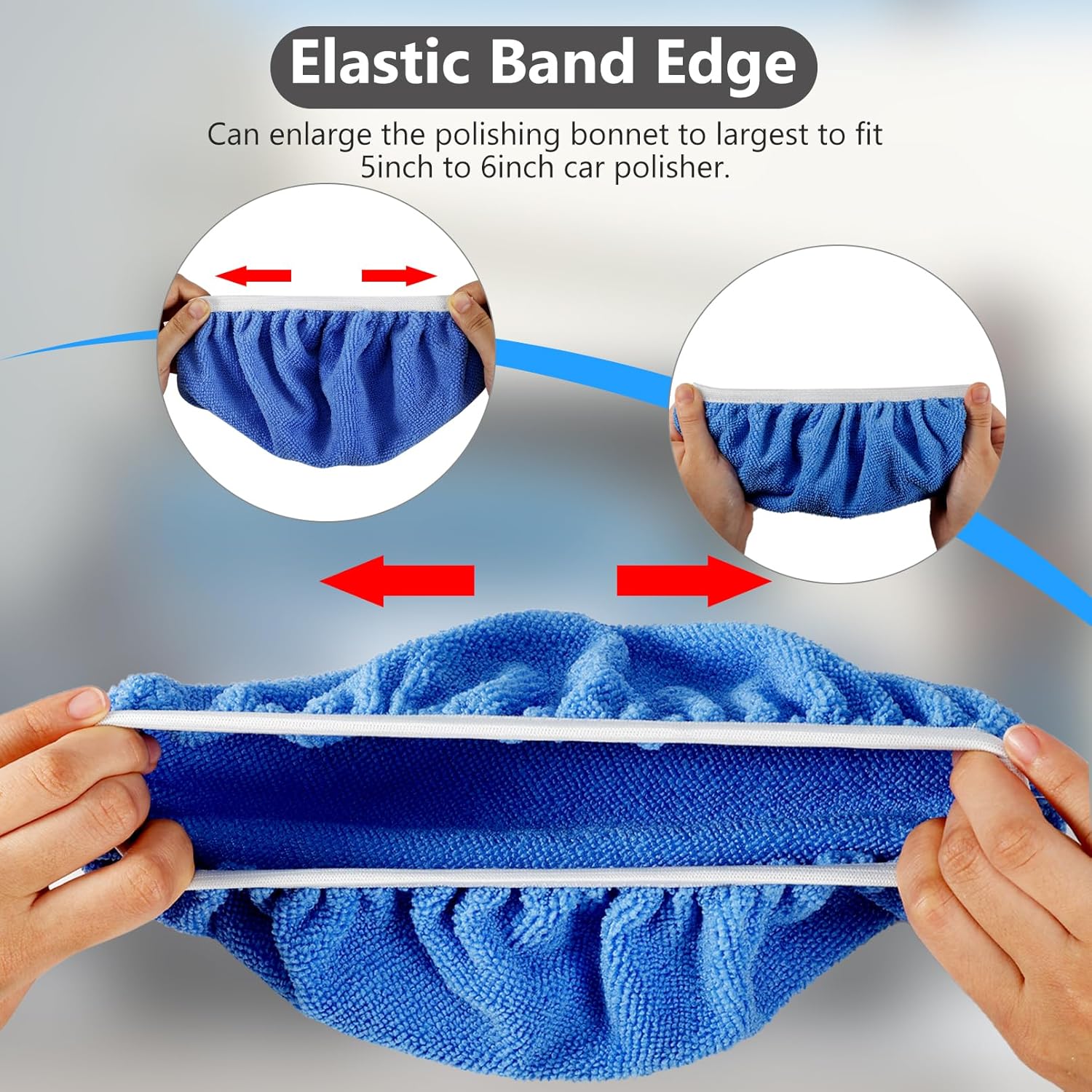 20-piece polishing cover pads, 5-6 inch buffer cover wax applicator, soft microfiber car polisher cover pads, car buffer cover pads, polishing cover pads, blue