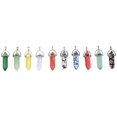 thumbnail image 1 of 10Pcs Healing Crystal Pendant Charms Jewelry Making Natural Gemstone Bulk Obsidian Quartz Carnelian, 1 of 6