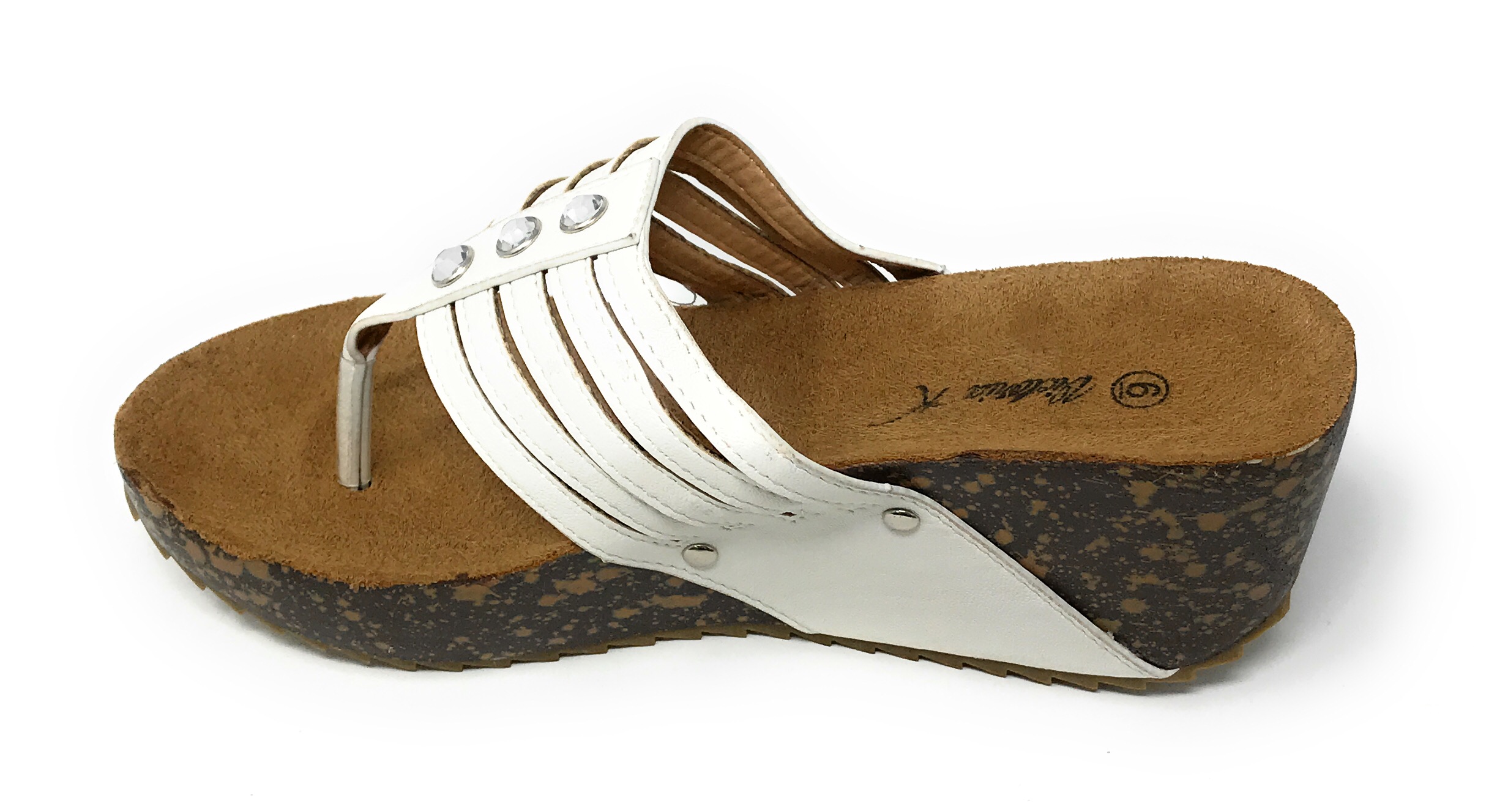 Victoria K Women's Cork Wedge Multi Straps Sandals