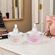 thumbnail image 2 of 1 Set Body Powder Puff And Container - Glass Container With Handle For Travel And Home - Makeup Puff For Dusting Powder, 2 of 3