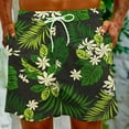 thumbnail image 5 of Virmaxy Men's Palm Tree Printed Beach Shorts Drawstring Fives with Pockets Special Print Beach Casual Trouser Shorts Pants Green-B L, 5 of 5