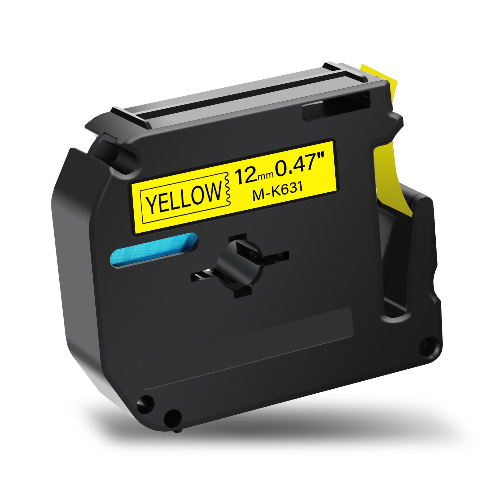 GREENCYCLE 1PK 12mm 8m Black on Yellow MK631 M631 M-K631 Label Tape Compatible for Brother P-touch PT-100 PT-110 PT-65 PT-70 PT-80 PT-88 PT-90 Label ...