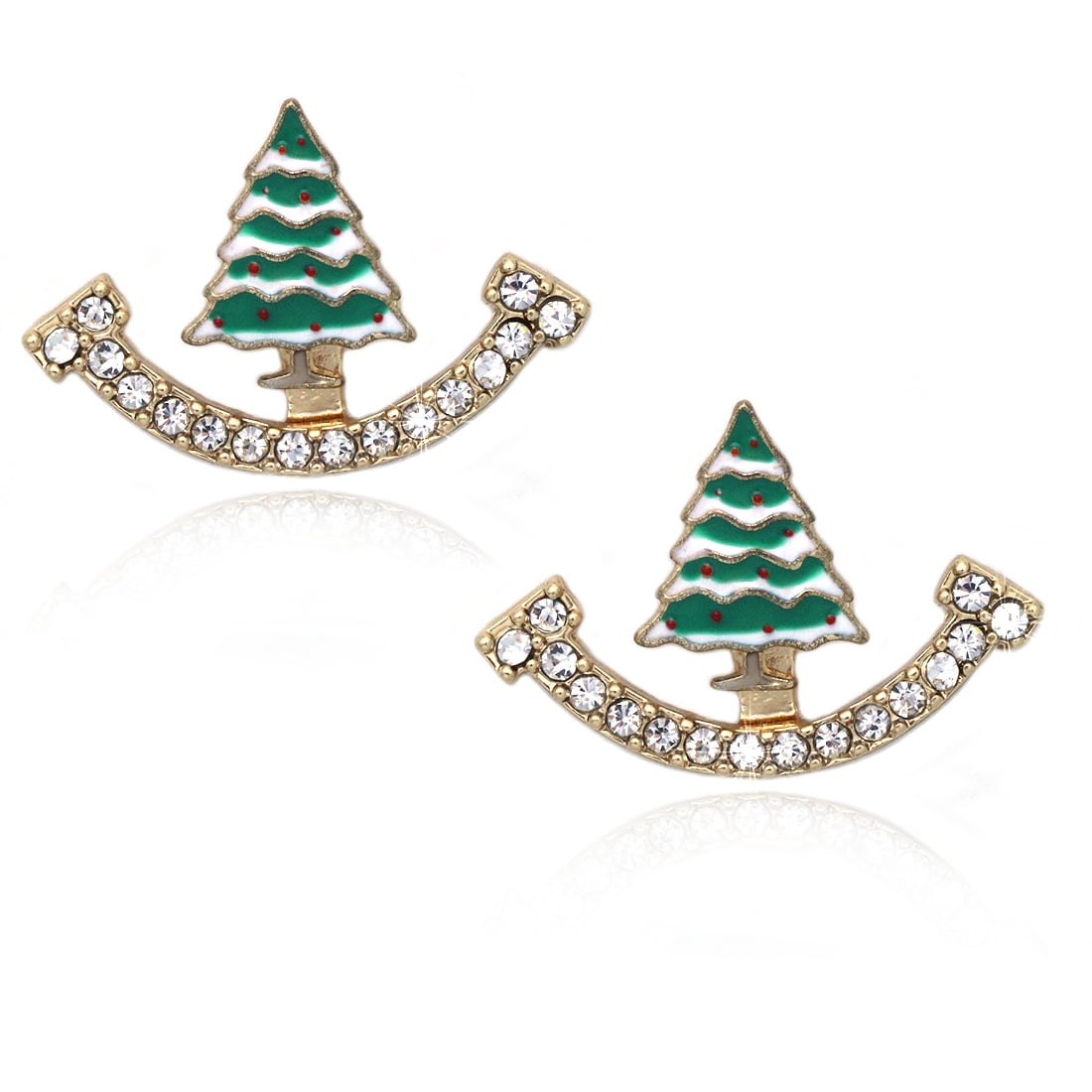Cocojewelry - cocojewelry Small Christmas Tree Ear Jacket Post Stud ...