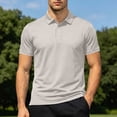 thumbnail image 3 of Luvrsol Men T Shirts Solid Basic Short Sleeve Lapel Collar Cotton Casual Daily Tops S-3XL, 3 of 8