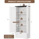 thumbnail image 3 of Kitchen Pantry Storage Cabinet with Barn Doors, Drawer and Adjustable Shelves, 4-Tier Tall Rustic Wood Cupboard Locker for Kitchen, Dining Room, Living Room, Bathroom, (Rustic Grey), 3 of 9