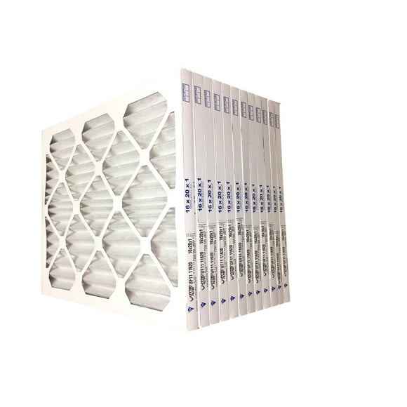 United Filter 16x20x1 MERV 11 Pleated HVAC AC Furnace Air Filters (12 Pack)