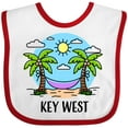 thumbnail image 3 of Inktastic Summer Vacation in Key West Boys or Girls Baby Bib, 3 of 4